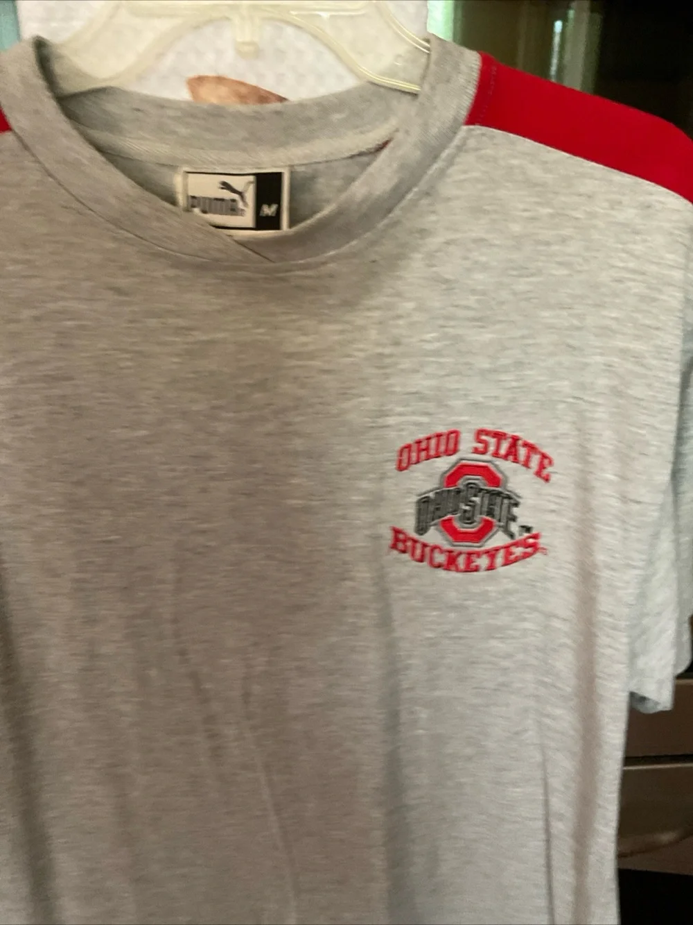 Ohio State Buckeyes Men’s PUMA Embroidered Short Sleeve T-Shirt - MED - RARE